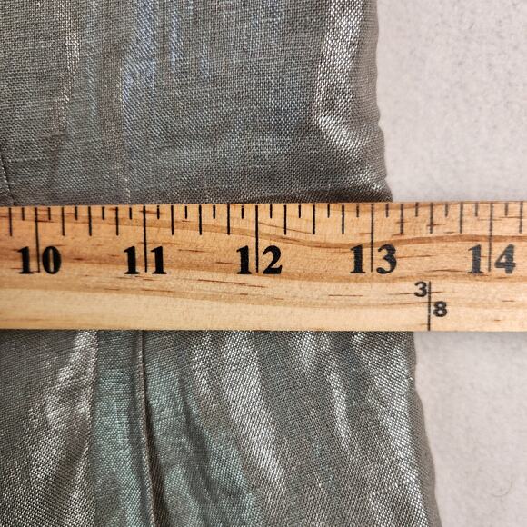 Cynthia Cynthia Steffe Silver 100% Linen Fit and Flare Cocktail Dress, Size 0 - Picture 12 of 16